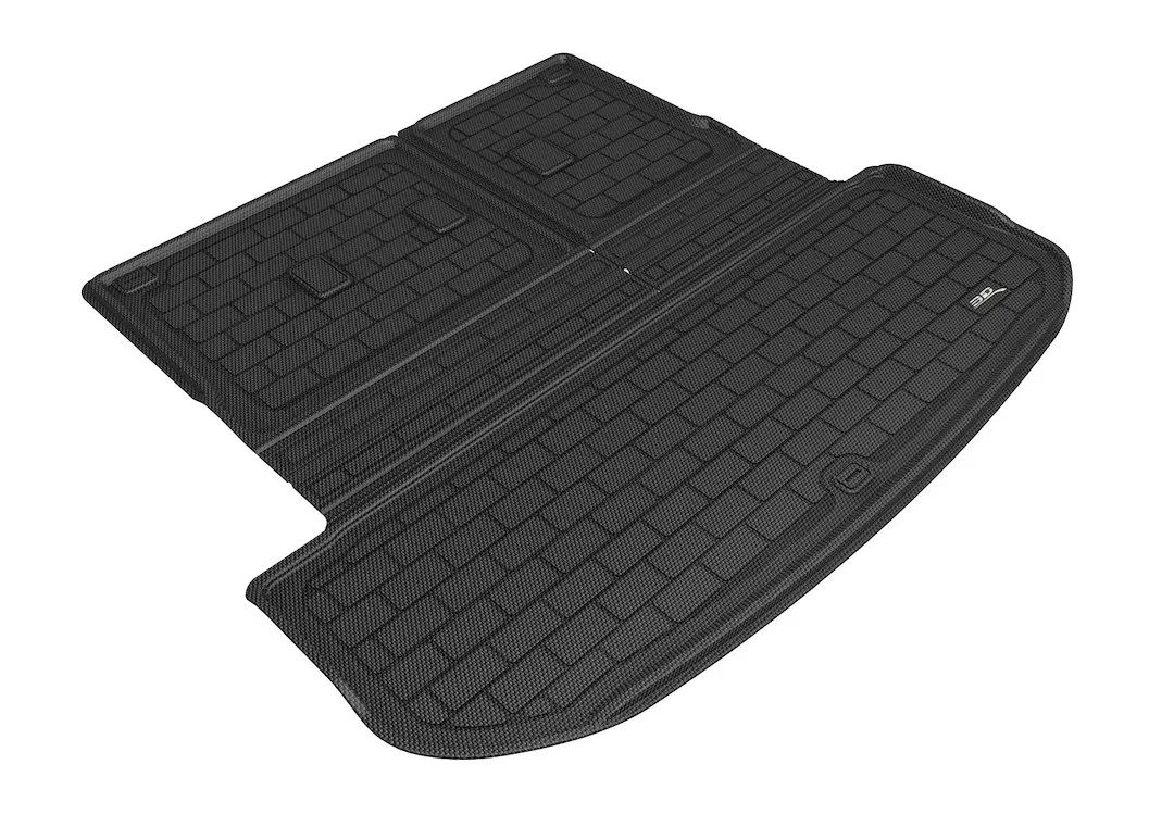 M1HY1001309 – 3D MATS/U-AC Cargo Area Liner, Black Direct Fit Raised Edge Thermoplastic Rubber Of Carbon Fiber Textur...